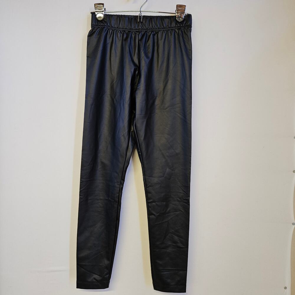 Old Navy Pull On Black Faux Leather Leggings Size‎ S NWT Goth Grunge Emo